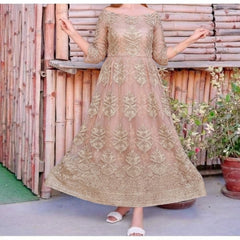 Imported Maxi with Thilla zarri embroidery Wedding and party wear