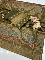 3PC KHAADI MARINA KASHMIRI JACQUARD BAROSHA